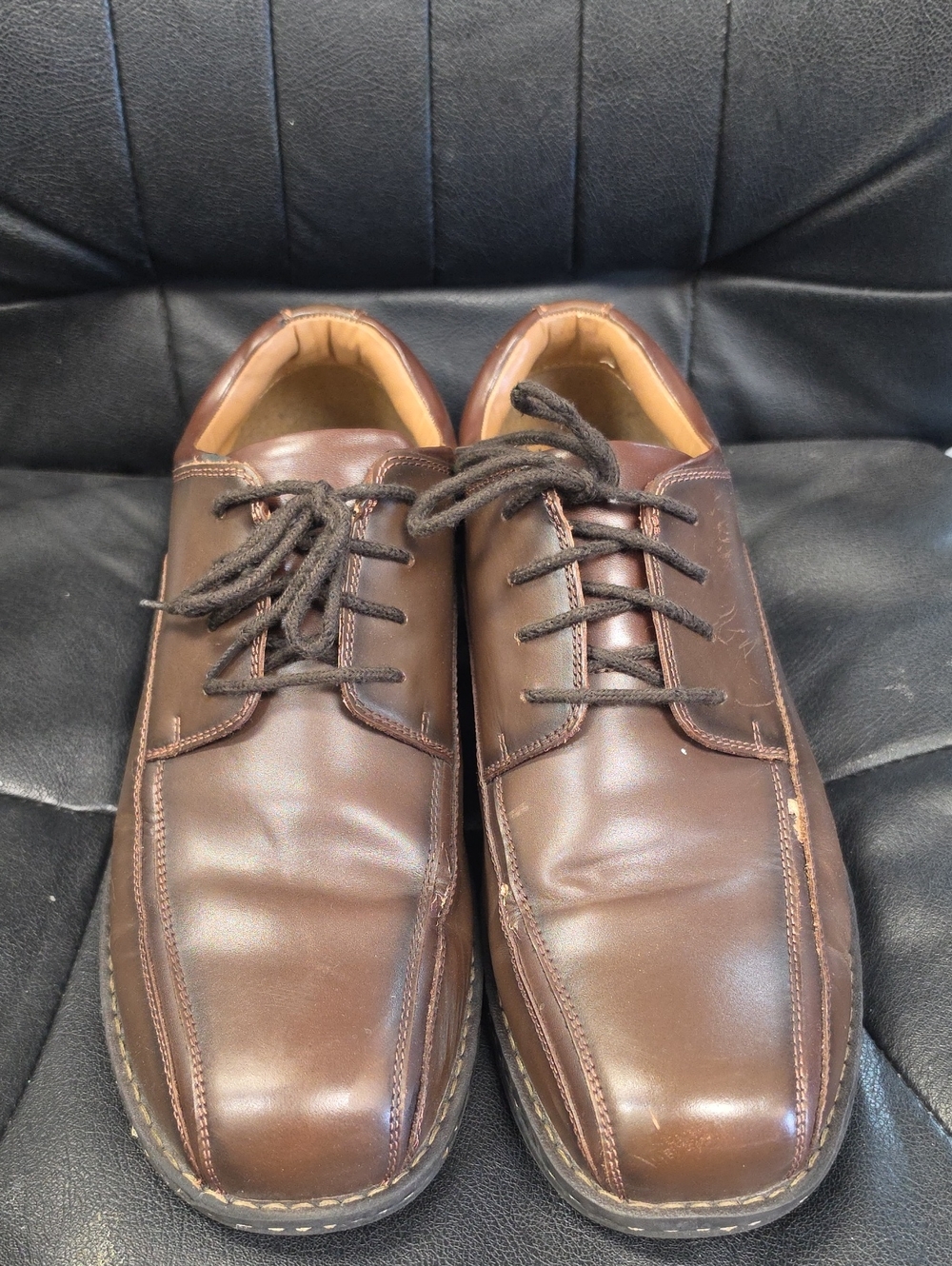 Dockers Brown Leather Lace-Up Derby Shoes